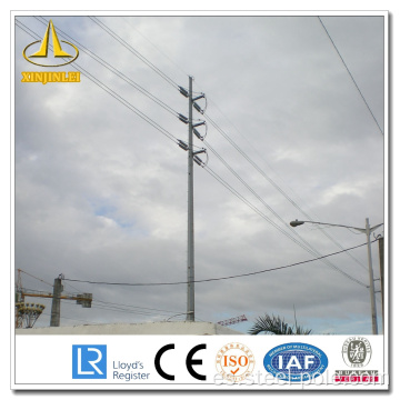 Poste de acero de distribución de línea de transmisión eléctrica